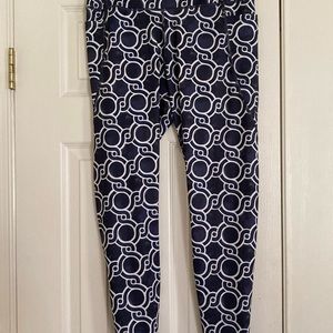 Blue pattern crown and ivy Leggings